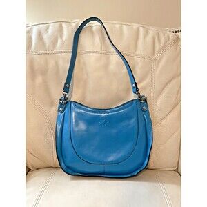 Patricia Nash Caletta Leather Hobo Shoulder Bag Blue Turquoise